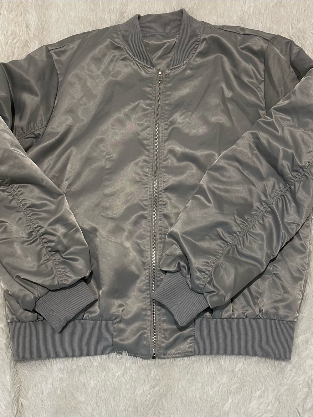 Classic Gray Bomber Jacket – Lightweight Everyday Style